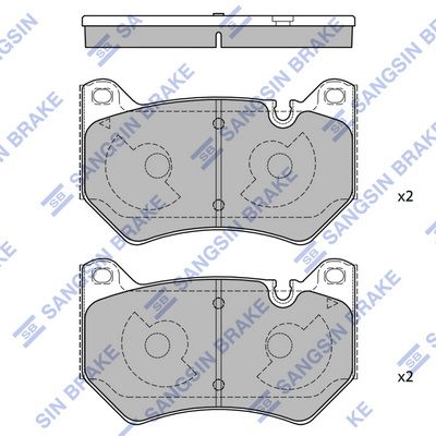 Комплект тормозных колодок, дисковый тормоз SANGSIN SP4534
