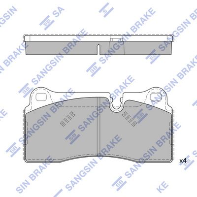 Комплект тормозных колодок, дисковый тормоз SANGSIN SP4541