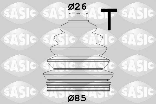 Комплект пыльника, приводной вал SASIC 1906038