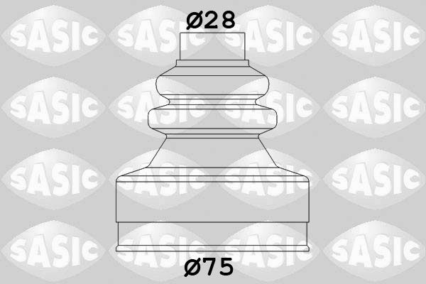 Комплект пыльника, приводной вал SASIC 2873773
