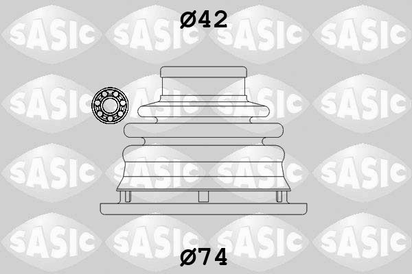 Комплект пыльника, приводной вал SASIC 4003470
