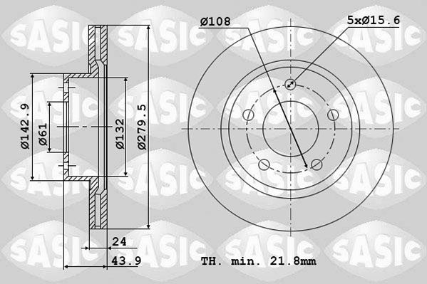 Тормозной диск SASIC 4004282J
