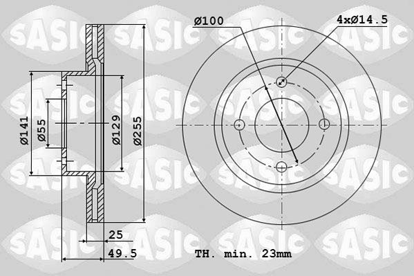 Тормозной диск SASIC 6106350