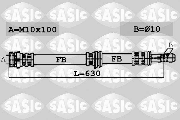 Тормозной шланг SASIC 6600059