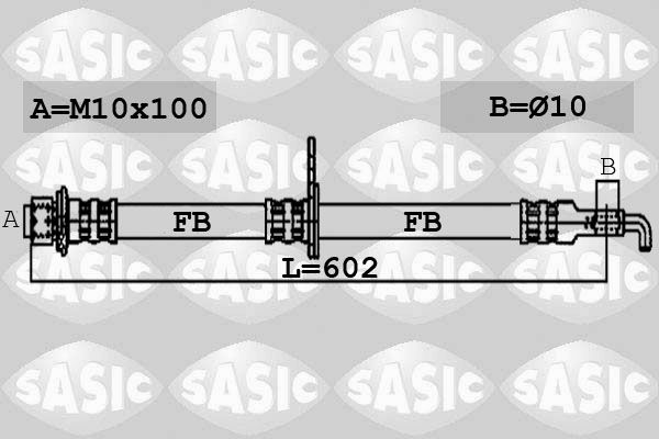 Тормозной шланг SASIC 6606056