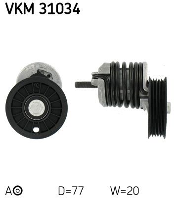 Натяжитель ремня, клиновой зубча SKF VKM31034