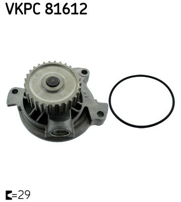Водяной насос, охлаждение двигателя SKF VKPC81612