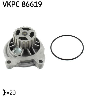 Водяной насос, охлаждение двигателя SKF VKPC86619