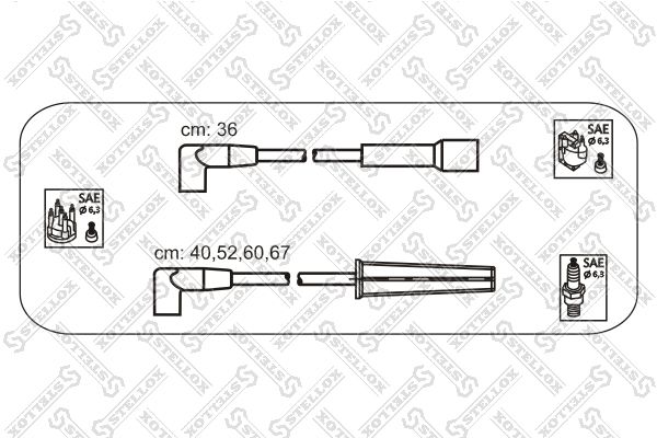 Комплект проводов зажигания STELLOX 1030041SX