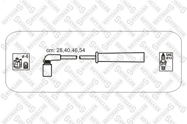 Комплект проводов зажигания STELLOX 1030044SX