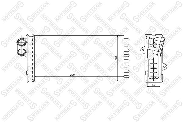 Теплообменник, отопление салона STELLOX 1035002SX
