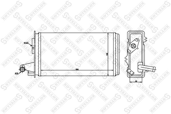 Теплообменник, отопление салона STELLOX 1035006SX