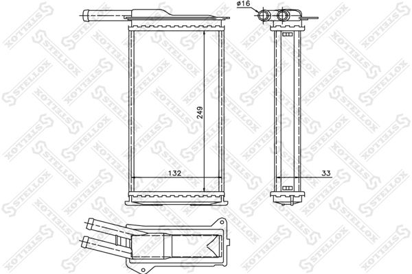 Теплообменник, отопление салона STELLOX 1035009SX