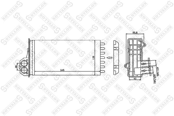 Теплообменник, отопление салона STELLOX 1035047SX