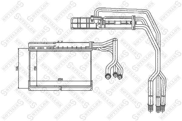 Теплообменник, отопление салона STELLOX 1035073SX