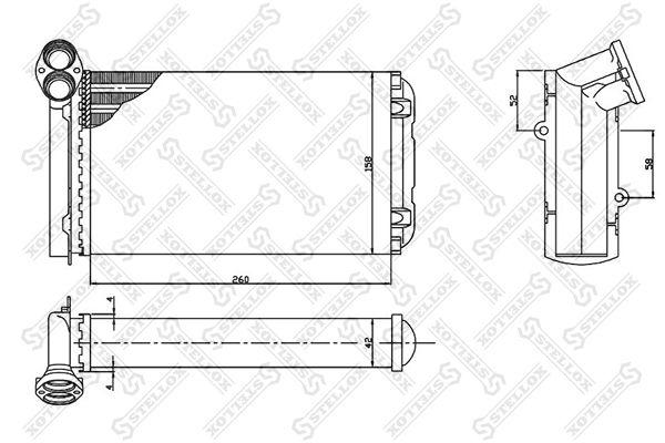 Теплообменник, отопление салона STELLOX 1035075SX