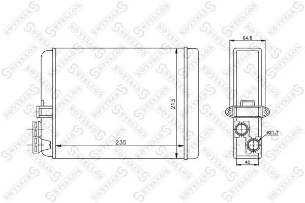 Теплообменник, отопление салона STELLOX 1035087SX