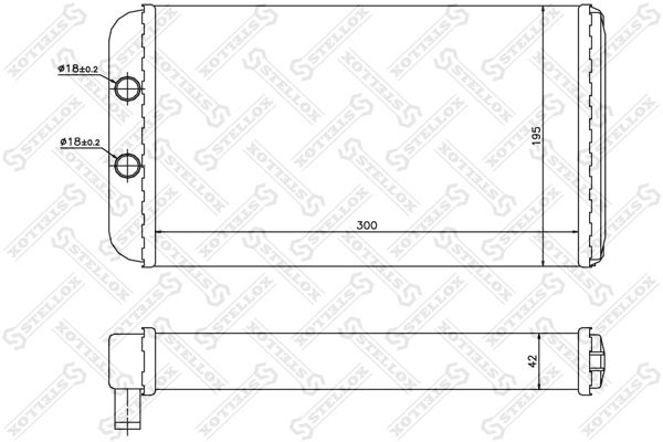 Теплообменник, отопление салона STELLOX 1035098SX