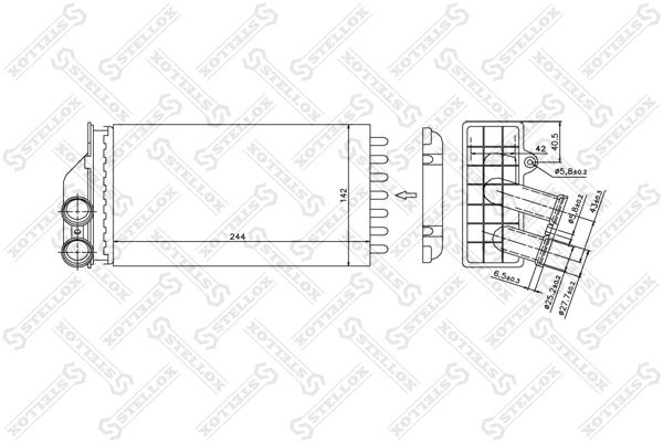 Теплообменник, отопление салона STELLOX 1035103SX