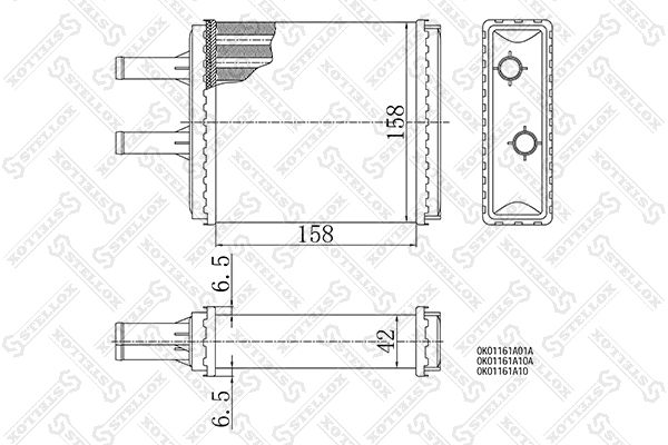 Теплообменник, отопление салона STELLOX 1035106SX