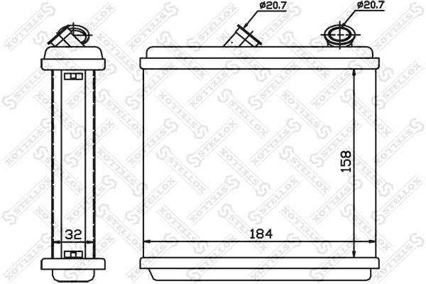 Теплообменник, отопление салона STELLOX 1035128SX