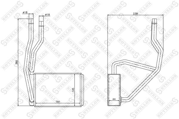 Теплообменник, отопление салона STELLOX 1035132SX