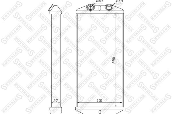 Теплообменник, отопление салона STELLOX 1035140SX