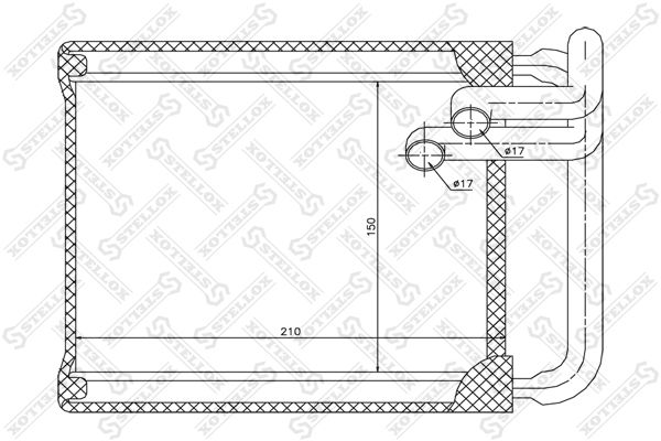 Теплообменник, отопление салона STELLOX 1035147SX