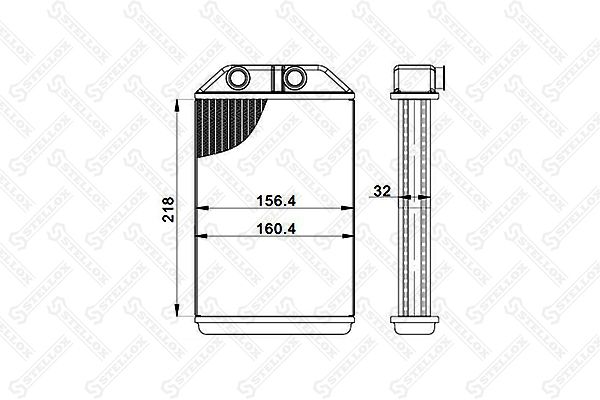 Теплообменник, отопление салона STELLOX 1035267SX
