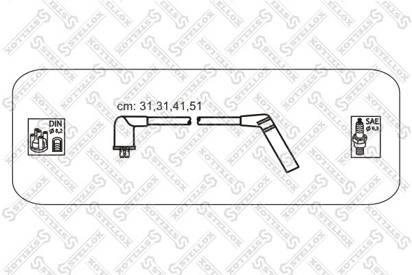 Комплект проводов зажигания STELLOX 1038403SX