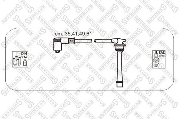 Комплект проводов зажигания STELLOX 1038412SX