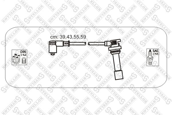 Комплект проводов зажигания STELLOX 1038459SX