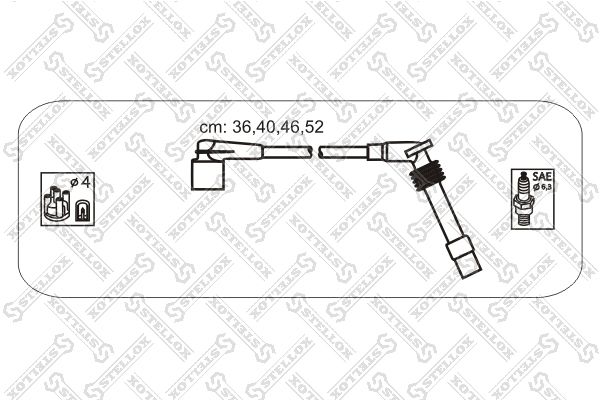 Комплект проводов зажигания STELLOX 1038460SX