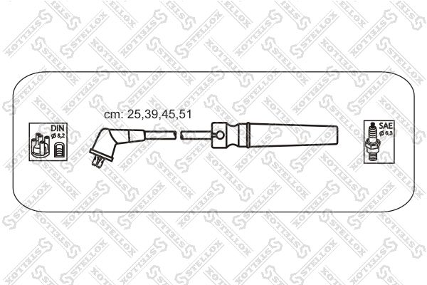 Комплект проводов зажигания STELLOX 1038570SX