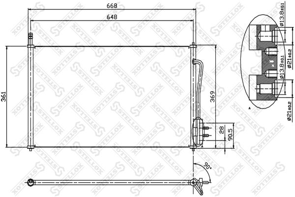 Конденсатор, кондиционер STELLOX 1045001SX