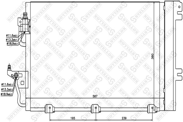 Конденсатор, кондиционер STELLOX 1045003SX