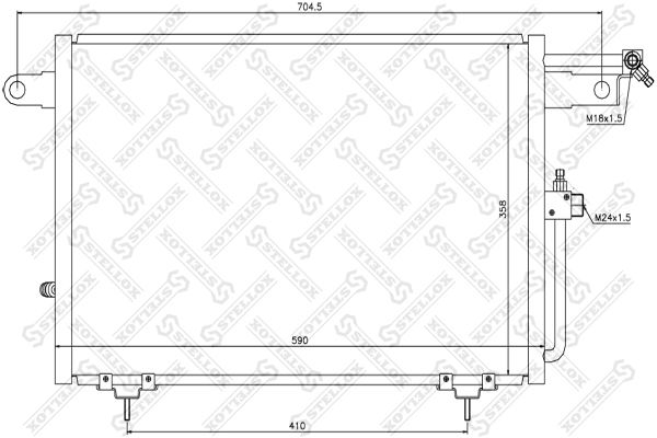 Конденсатор, кондиционер STELLOX 1045007SX