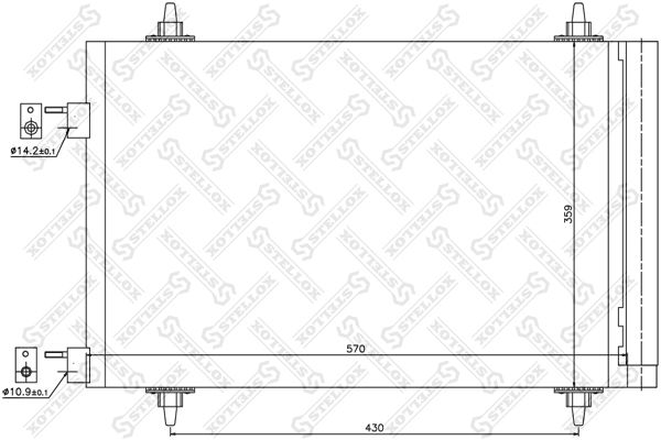 Конденсатор, кондиционер STELLOX 1045039SX