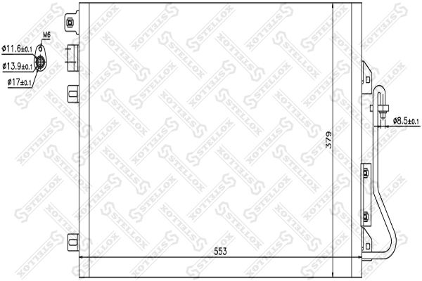 Конденсатор, кондиционер STELLOX 1045044SX
