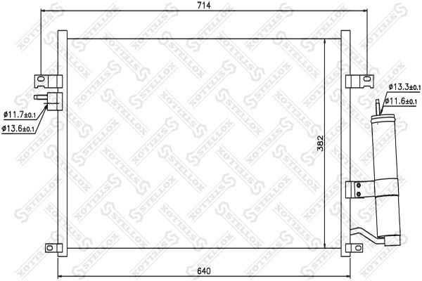 Конденсатор, кондиционер STELLOX 1045045SX