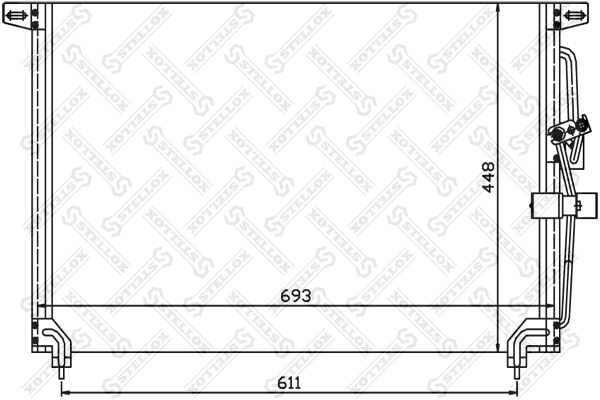 Конденсатор, кондиционер STELLOX 1045048SX