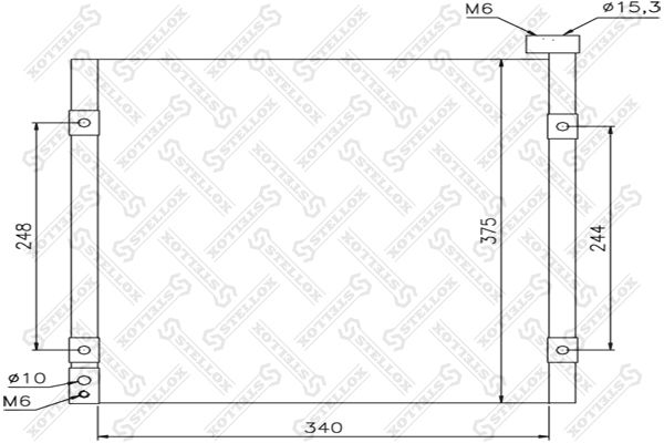Конденсатор, кондиционер STELLOX 1045095SX