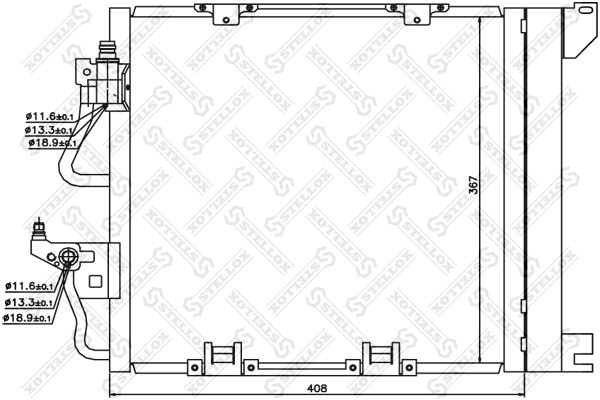 Конденсатор, кондиционер STELLOX 1045195SX