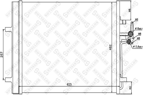 Конденсатор, кондиционер STELLOX 1045207SX