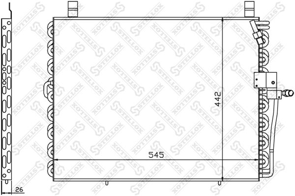 Конденсатор, кондиционер STELLOX 1045292SX