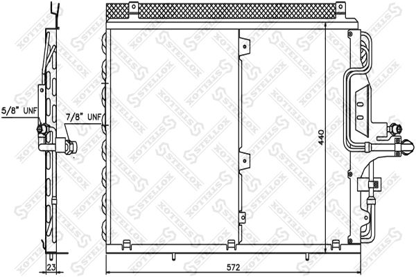 Конденсатор, кондиционер STELLOX 1045318SX