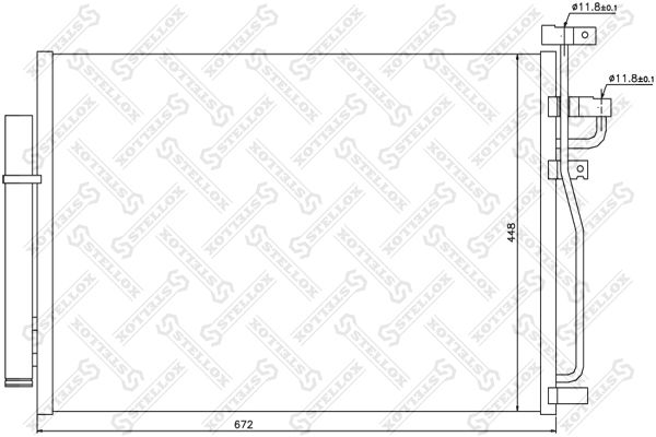 Конденсатор, кондиционер STELLOX 1045380SX