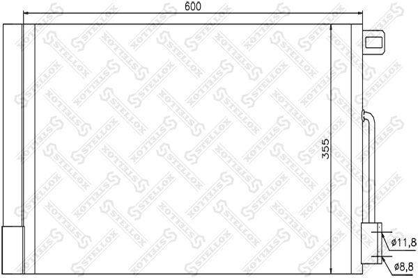 Конденсатор, кондиционер STELLOX 1045416SX