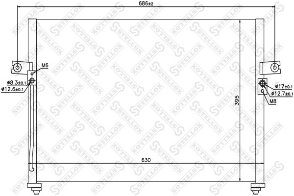 Конденсатор, кондиционер STELLOX 1045437SX