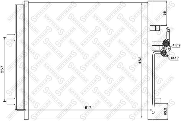 Конденсатор, кондиционер STELLOX 1045562SX